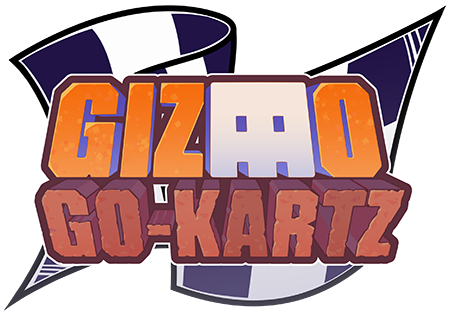 Gizmo Go-Kartz logo with flag